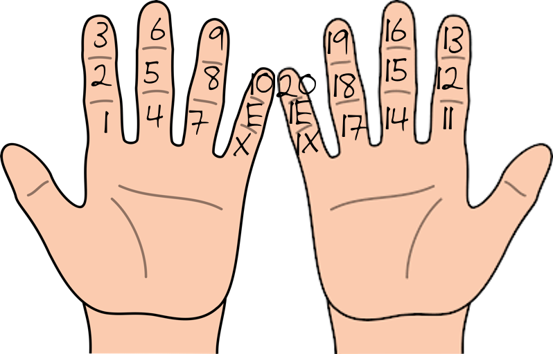 Dozenal Finger Counting